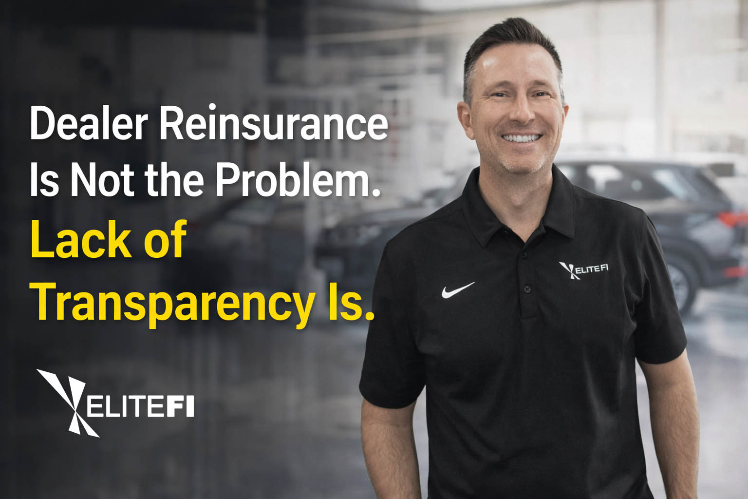 Dealer reviewing a clear, itemized reinsurance statement during a transparency review